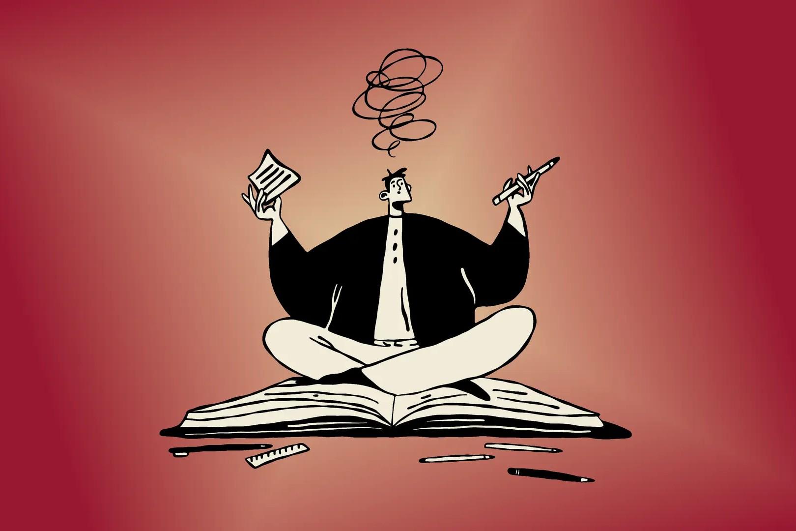 Illustration of a person thinking